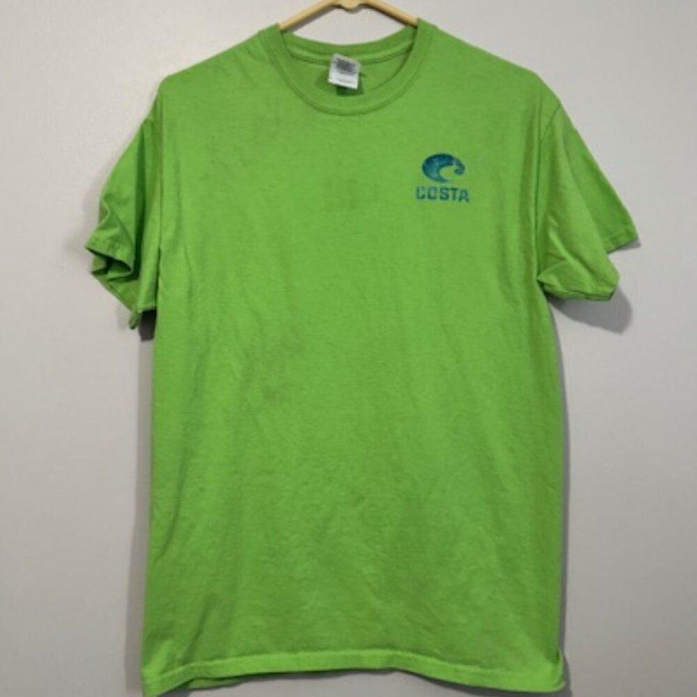 USED Men's Costa Short Sleeve T Shirt Color Green Size Medium